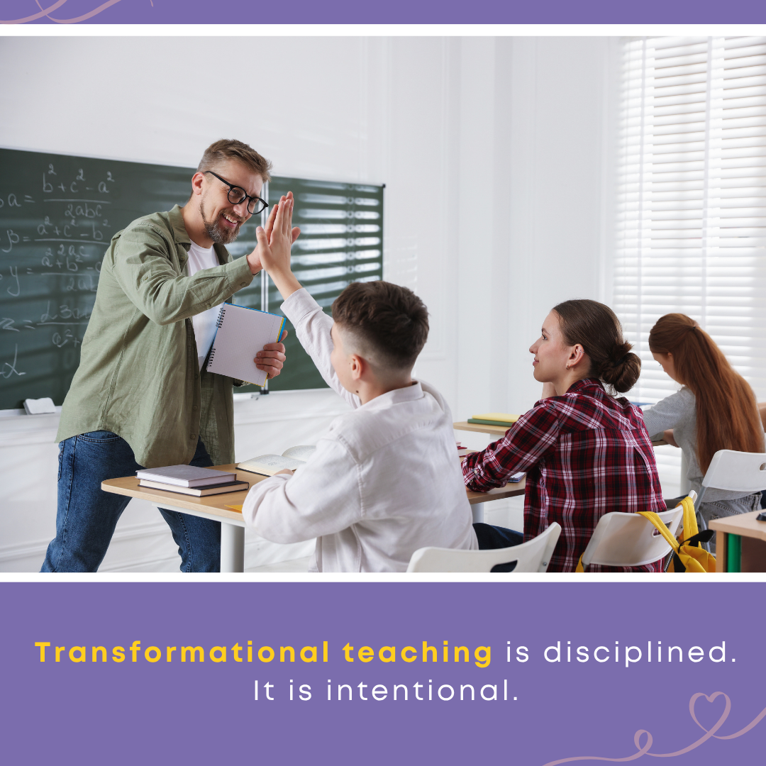 A teacher high-fives a student in a lively classroom, illustrating how can teachers help students, including a child in foster care, through intentional, transformational connection.