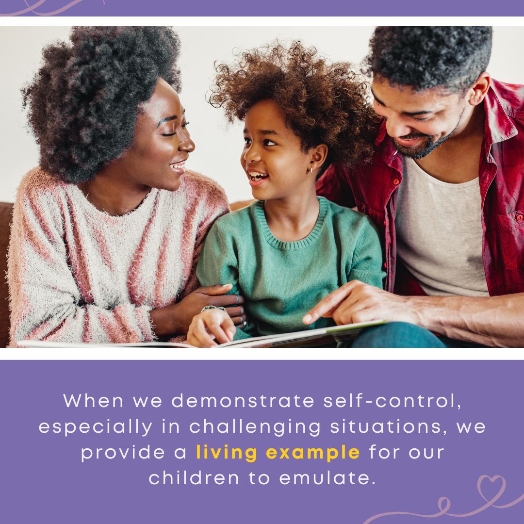 Family modeling self-control through positive interaction with their child.

